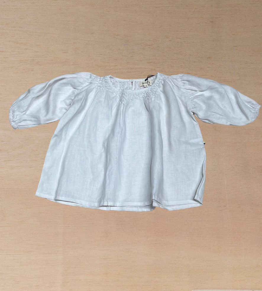 Peach Top | White Linen