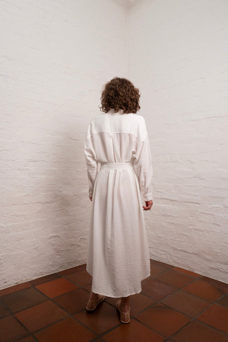 Midi Shirt Dress | Off White