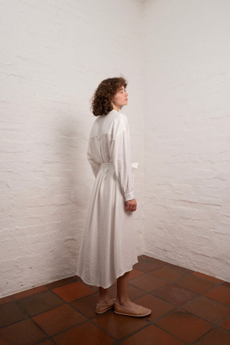 Midi Shirt Dress | Off White