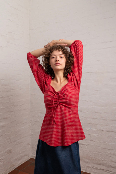 Rosalina Blouse | Red Yarn Dye