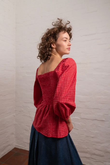 Rosalina Blouse | Red Yarn Dye