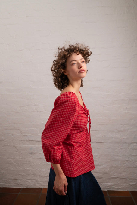 Rosalina Blouse | Red Yarn Dye