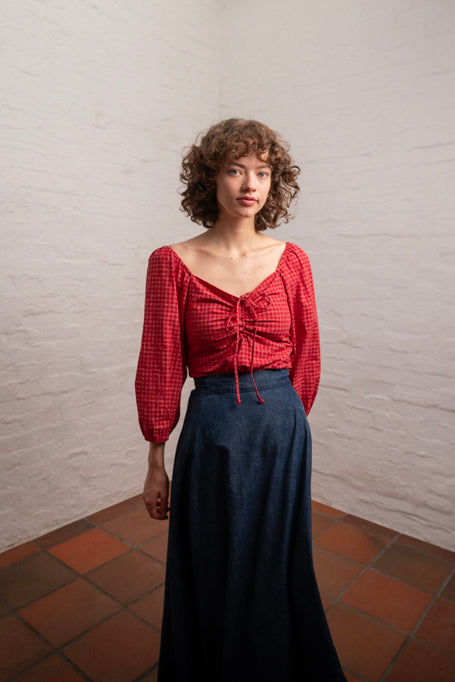 Rosalina Blouse | Red Yarn Dye