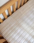 White on White Patchwork Quilt | Cot Size