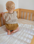 White on White Patchwork Quilt | Cot Size