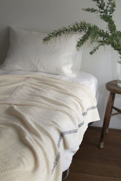 Fog Linen Work Cotton Blanket - Senovinis