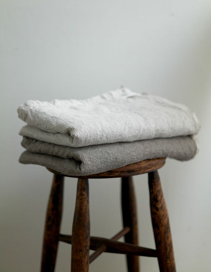 Fog Linen Work | Line Washed Waffle Throw