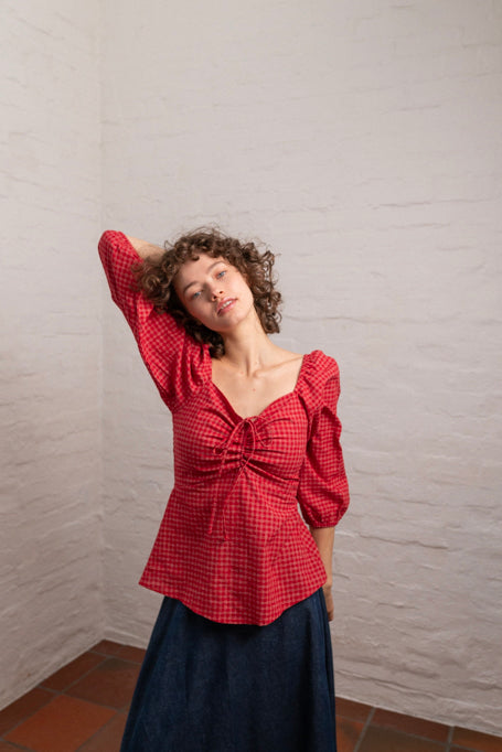 Rosalina Blouse | Red Yarn Dye