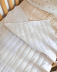 White on White Patchwork Quilt |  Cot Size